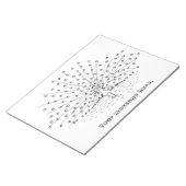 Kleur in een Peacock Tekening Kleurstoffen Notitie Notitieblok (Schuin)