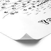 Kleur in een Peacock Tekening Kleurstoffen Posters (Hoek)