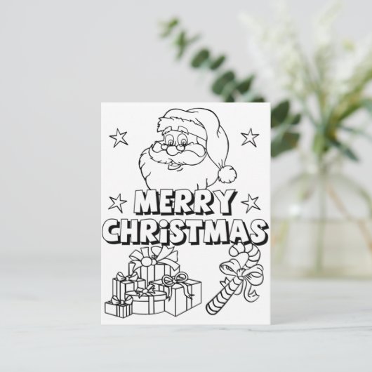 Kleur in het Briefkaart van de Kerstvakantie (Staand voorkant)