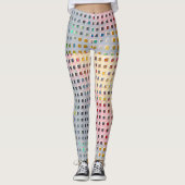 Kleur in het raster leggings (Voorkant)