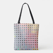 Kleur in het raster tote bag (Achterkant)