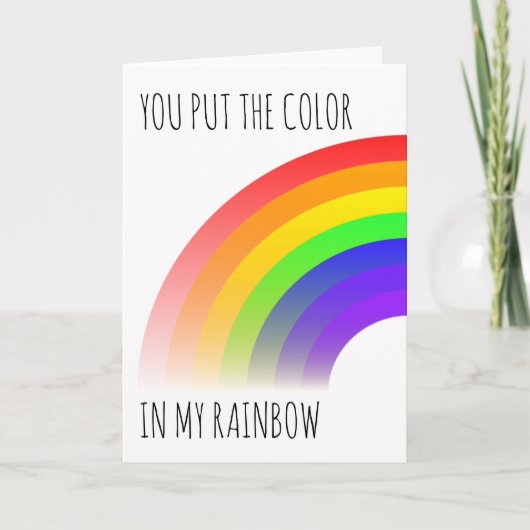 Kleur in Mijn Regenboog Bedankkaart (Voorkant)