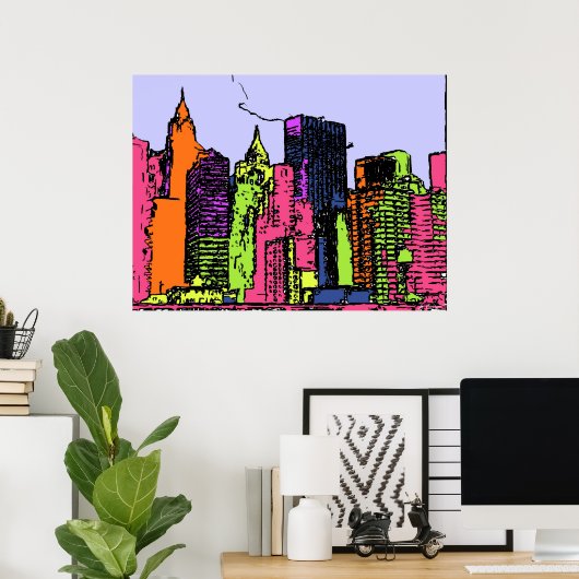 Kleur in mijn stad poster (Thuiskantoor)