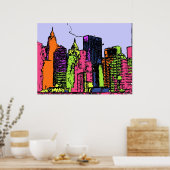 Kleur in mijn stad poster (Keuken)