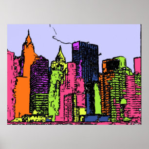 Kleur in mijn stad poster