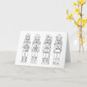 Kleur in Notenkraker Kerst Kaart (Gele Bloem)