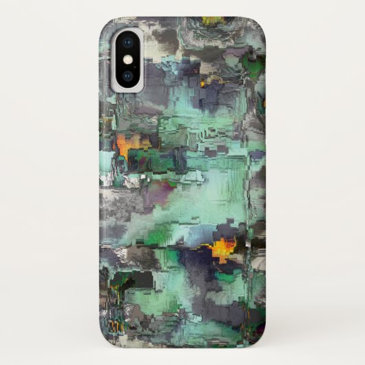 Kleur in steen, groen-grijs-munt overheerst Case-Mate iPhone case (Achterkant)