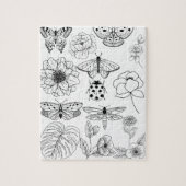 Kleur in uw eigen tuinpuzzel legpuzzel (Verticaal)