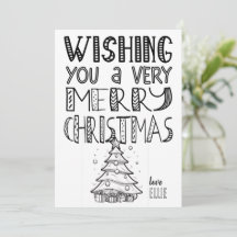 Kleur-in Vrolijk Kerstfeest met Boom (1) Flat