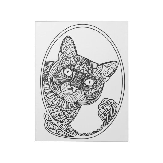 Kleur-it-pad — CAT — groot Notitieblok (Linkerzijde)