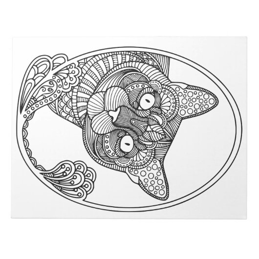 Kleur-it-pad — CAT — groot Notitieblok (Voorkant)