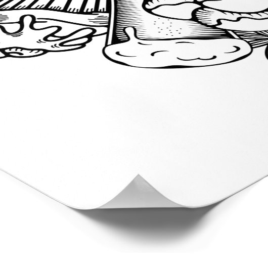 Kleur IT Poster Fast Food Art (Hoek)