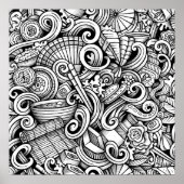 Kleur IT Poster Japanse voedselkunst (Voorkant)