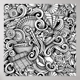 Kleur IT Poster Japanse voedselkunst