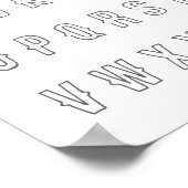 Kleur je eigen ABC voor kinderen Poster (Hoek)