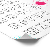 Kleur je eigen ABC voor kinderen Poster (Hoek)
