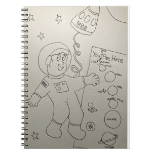 Kleur je eigen astronaut notitieboek