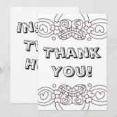 Kleur je eigen bedankkaart vlinder (Voorkant / Achterkant)