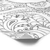 Kleur je eigen bloemenmeditatie Poster (Hoek)