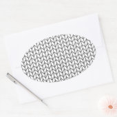 KLEUR JE EIGEN Breien Ovale Stickers (Envelop)