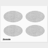 KLEUR JE EIGEN Breien Ovale Stickers (Vel)