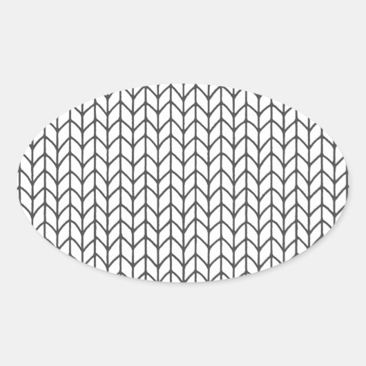 KLEUR JE EIGEN Breien Ovale Stickers (Voorkant)