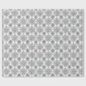 Kleur je eigen chrysant in zwart en wit cadeaupapier (Vlak)