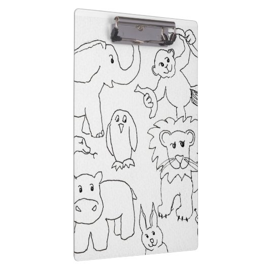 Kleur je eigen dierentuin klembord (Rechts)