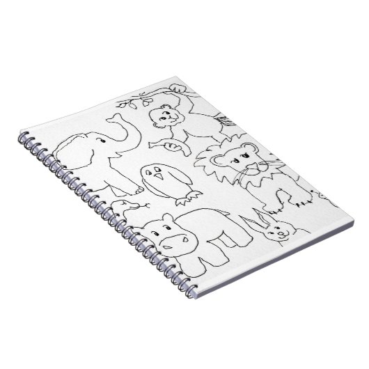 Kleur je eigen dierentuin notitieboek (Rechterzijde)