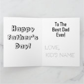 Kleur-je-eigen dinosaurus DIY Happy Vaderdag Kaart (Binnen)