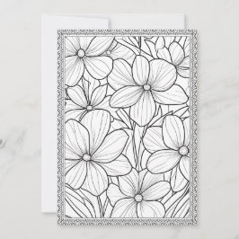 Kleur je eigen elegante Wenskaart Bedankkaart