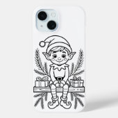 Kleur Je Eigen Elf Kerst iPhone / iPad Case (Achterkant)