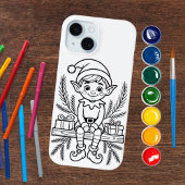 Kleur Je Eigen Elf Kerst iPhone / iPad Case