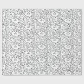 Kleur je eigen grillige hartenpatroon cadeaupapier (Vlak)