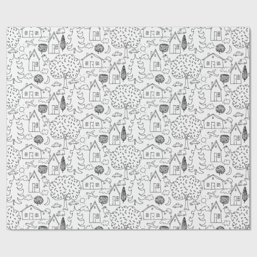 Kleur je eigen groep cadeaupapier (Vlak)