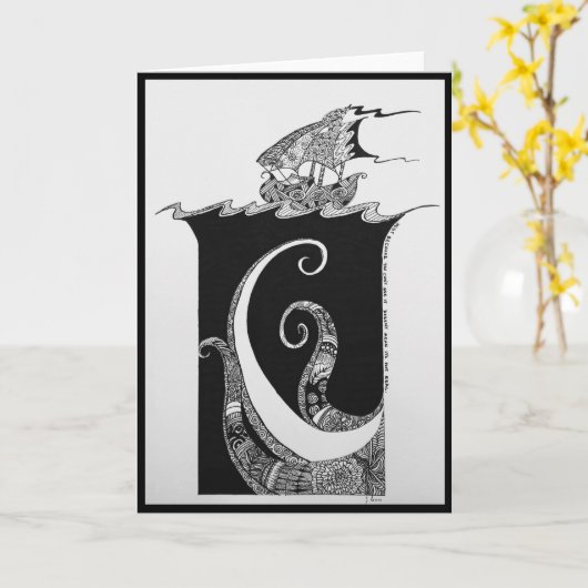 Kleur je eigen kaart (Gele Bloem)