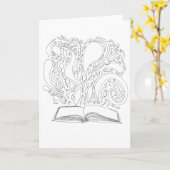 Kleur je eigen Kaart - boek magie (Gele Bloem)