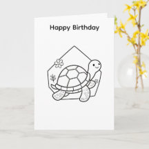 Kleur je eigen kaart schildpad ontwerp