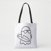 Kleur je eigen Kawaii Geest Surfer Summerween Tote Bag (Voorkant)