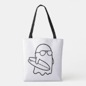 Kleur je eigen Kawaii Geest Surfer Summerween Tote Bag (Achterkant)