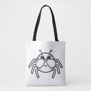Kleur Je Eigen Kawaii Spinbril Zonnebril Tote Bag