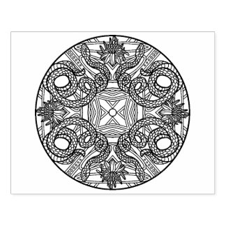 Kleur je eigen kleurboek Design Snake Rubberstempel