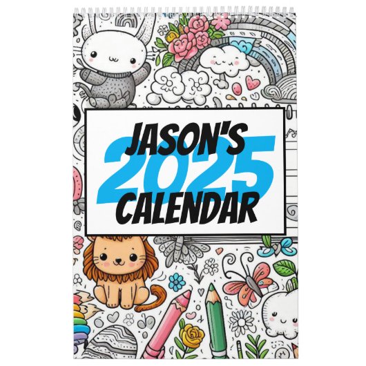 Kleur je eigen lege agenda kalender (Hoes)