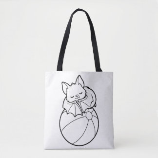 Kleur Je Eigen Malle Vleermuis Strandbal Summerwee Tote Bag