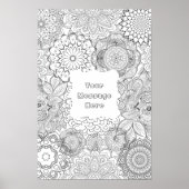 Kleur je eigen Mandala Poster (Voorkant)