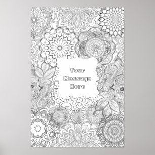 Kleur je eigen Mandala Poster