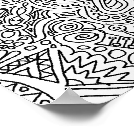 Kleur je eigen Mandala! Poster (Hoek)