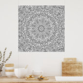 Kleur je eigen Mandala! Poster (Keuken)