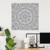 Kleur je eigen Mandala! Poster (Thuiskantoor)