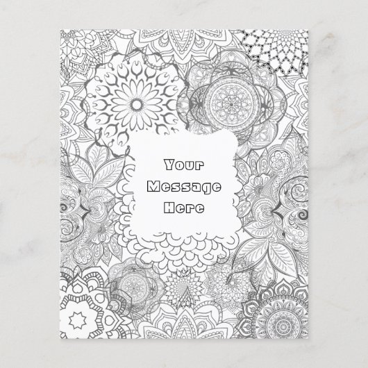 Kleur je eigen Mandala Poster Flyer (Voorkant)